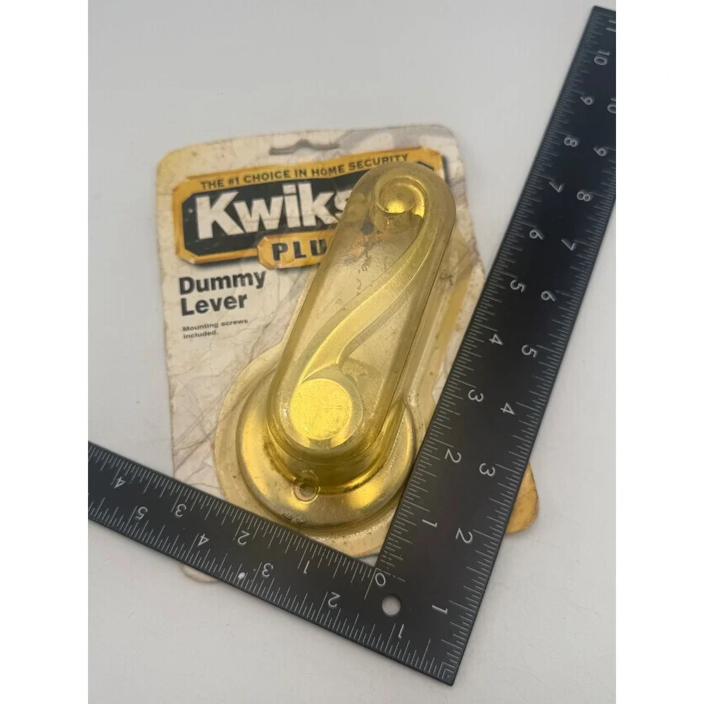 Kwikset Plus Lido Dummy Lever Polished Brass Left Hand Door Pull 488 LIDO 1998